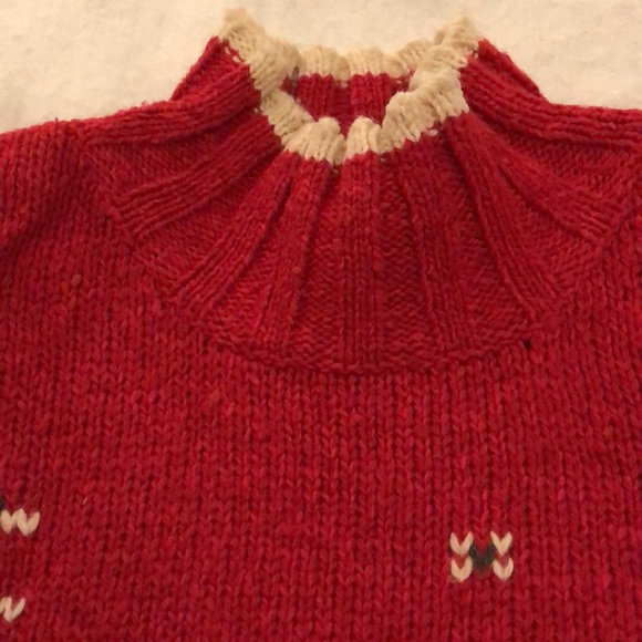 Liz Claiborne Lizwear Vintage Red Snowflake Christmas Sweater Shoulder Pads - Picture 4 of 8